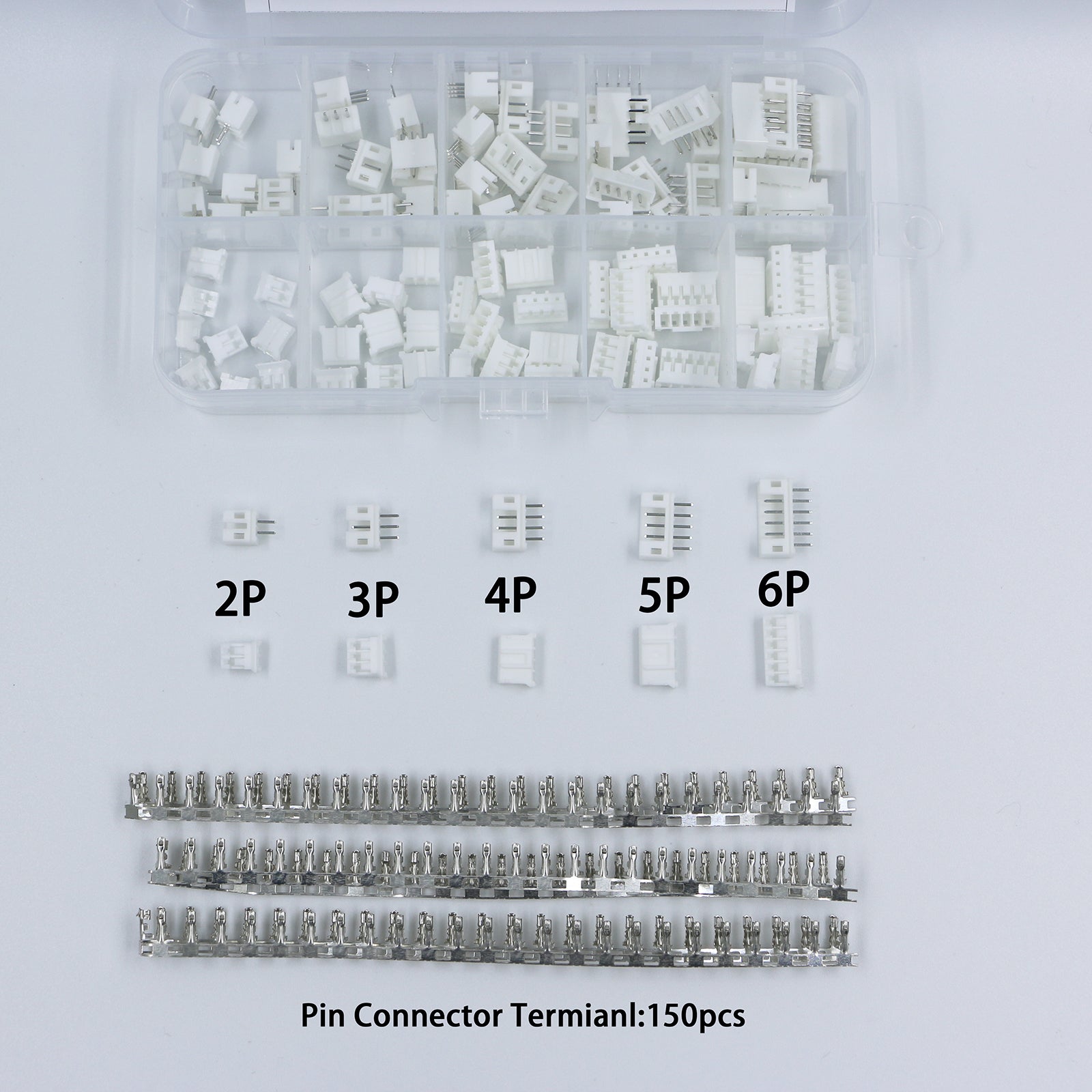 PHAW2.0 2P-6P Pitch Terminal Male And Female Housing Kit Pin Connector Terminal Connector Kit 200Pcs MTHweMTH