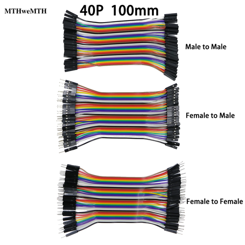 40pin 22 awg wire dupont m-m f-f m-f cable 10 cm for temperature resistance conductive durable widely